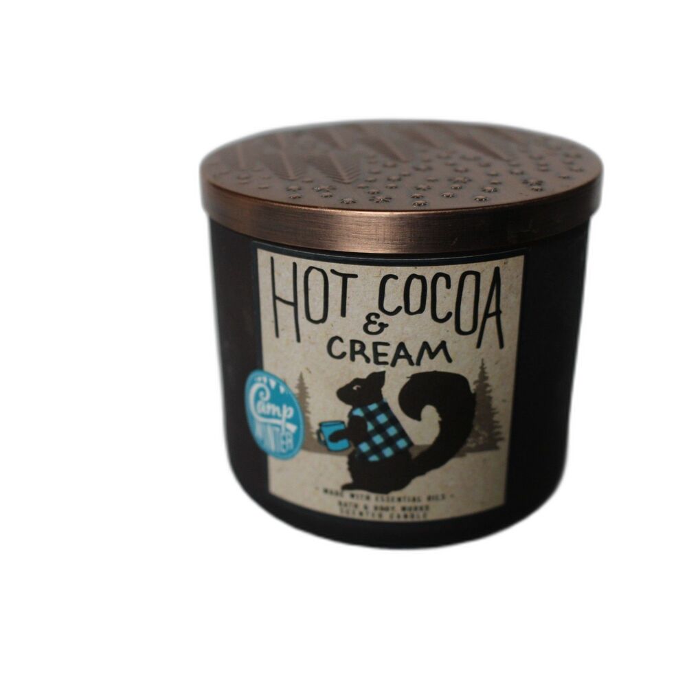 Bath & Body Works 3 Wick Hot Cocoa & Cream 14.5 Oz Candle